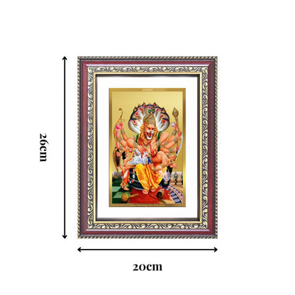 Diviniti 24K Gold Plated Narasimha (Classic) Divine Wall Frame for Home Mandir & Office Decor | Luxury Spiritual Gift