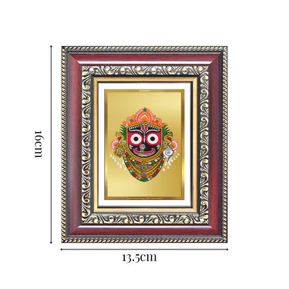 Diviniti 24K Gold Plated Jagannath (Classic) Divine Table Top Frame for Home Mandir & Office Decor | Luxury Spiritual Gift