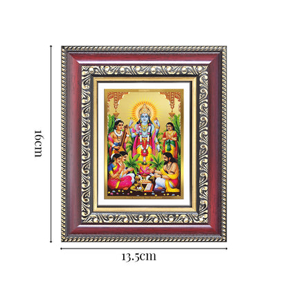 Diviniti 24K Gold Plated Satyanarayan (Classic) Divine Table Top Frame for Home Mandir & Office Decor | Luxury Spiritual Gift