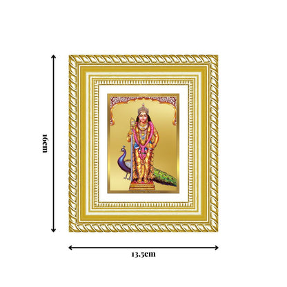 Diviniti 24K Gold Plated Murugan Divine Table Top Frame for Home Mandir & Office Decor | Luxury Spiritual Gift