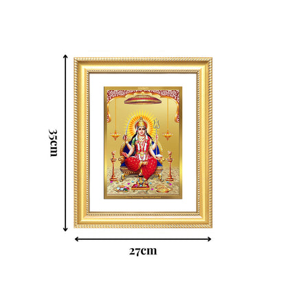 Diviniti 24K Gold Plated Santoshi Mata (Classic) Divine Wall Frame for Home Mandir & Office Decor | Luxury Spiritual Gift