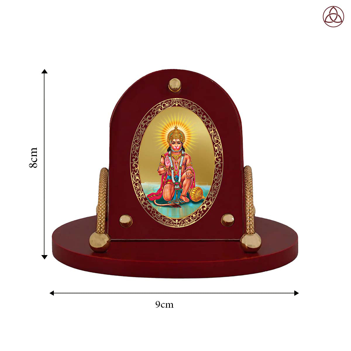 Hanuman Ashirwad – Blessing Hanuman Ji 24K Gold Plated Divine Photo Frame for Car Dashboard, Home Décor & Tabletop | Blessings of Protection, Strength & Courage