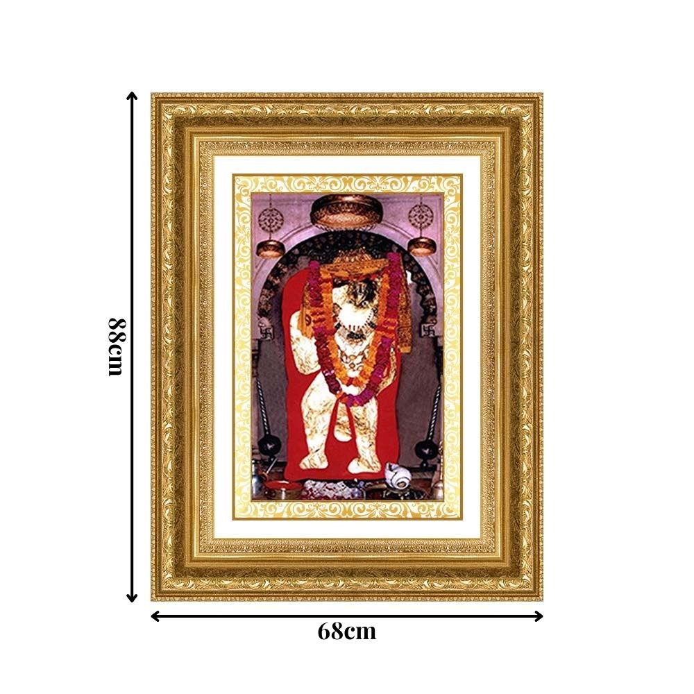 Diviniti 24K Gold Plated Mehndipur Balaji (Classic) Divine Wall Frame for Home Mandir & Office Decor | Luxury Spiritual Gift
