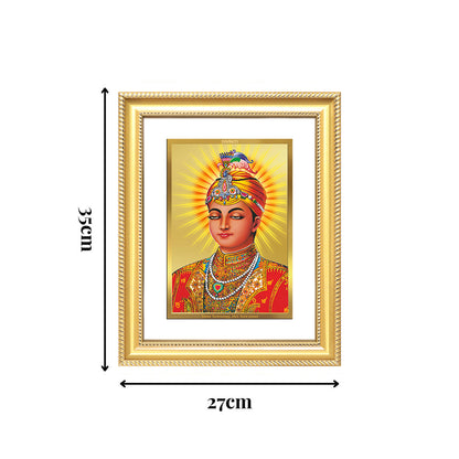 Diviniti 24K Gold Plated Guru Harkrishan Sahib Ji (Classic) Sacred Sikh Wall Frame for Home Decor & Office Ambiance | Premium Spiritual Gift