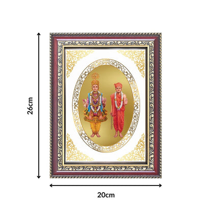 Swaminarayan Bhagwan | Divine Discipline & Devotion Wall & Tabletop Royal Photo Frame in 24K Gold Plated Foil