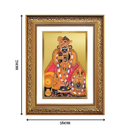 Diviniti 24K Gold Plated Banke Bihari Ji (Classic) Divine Wall Frame for Home Mandir & Office Decor | Luxury Spiritual Gift