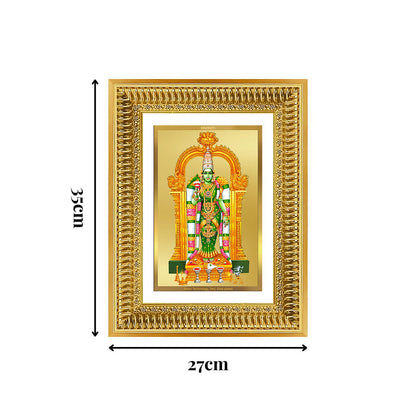 Diviniti 24K Gold Plated Meenakshi Amman (Classic) Divine Wall Frame for Home Mandir & Office Decor | Luxury Spiritual Gift