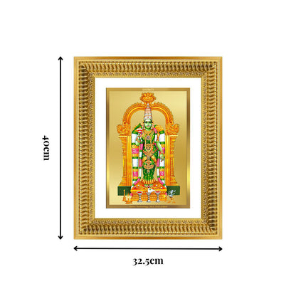 Diviniti 24K Gold Plated Meenakshi Amman (Classic) Divine Wall Frame for Home Mandir & Office Decor | Luxury Spiritual Gift