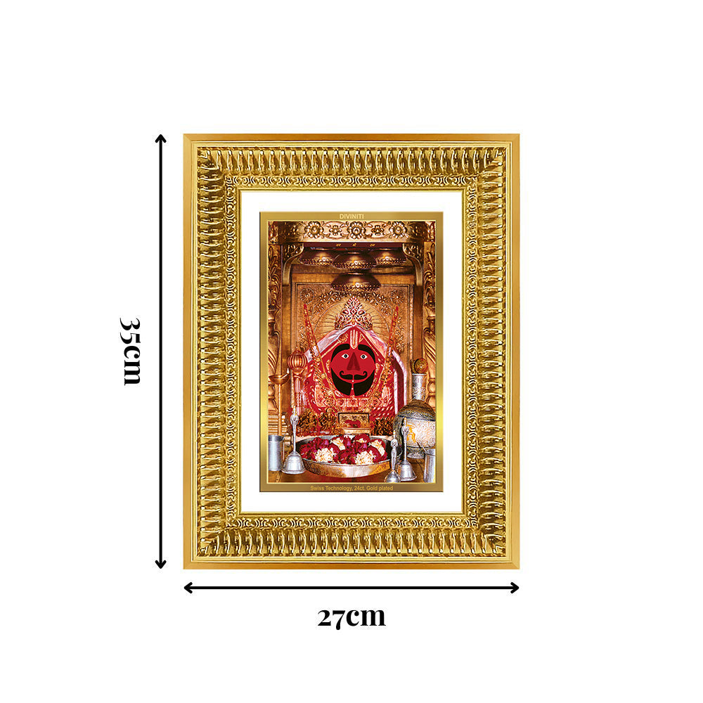 Diviniti 24K Gold Plated Salasar Balaji (Classic) Divine Wall Frame for Home Mandir & Office Decor | Luxury Spiritual Gift