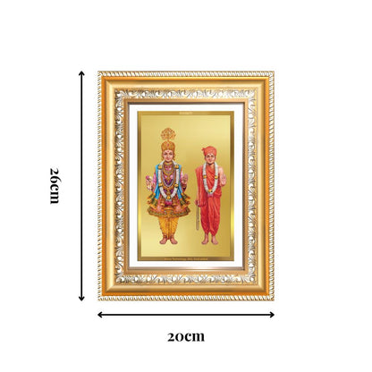Diviniti 24K Gold Plated Swaminarayan (Classic) Divine Wall Frame for Home Mandir & Office Decor | Luxury Spiritual Gift