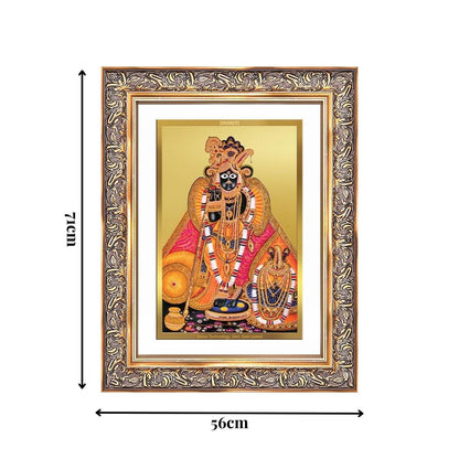 Diviniti 24K Gold Plated Banke Bihari Ji (Classic) Divine Wall Frame for Home Mandir & Office Decor | Luxury Spiritual Gift