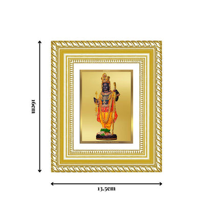 Diviniti 24K Gold Plated Ram Lalla With Arch Divine Table Top Frame for Home Mandir & Office Decor | Luxury Spiritual Gift