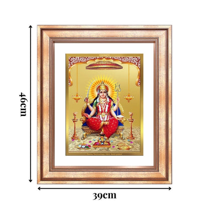 Diviniti 24K Gold Plated Santoshi Mata (Classic) Divine Wall Frame for Home Mandir & Office Decor | Luxury Spiritual Gift