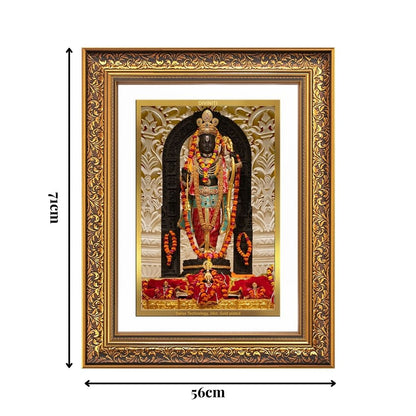 Diviniti 24K Gold Plated Ram Lalla (Classic) Divine Wall Frame for Home Mandir & Office Decor | Luxury Spiritual Gift