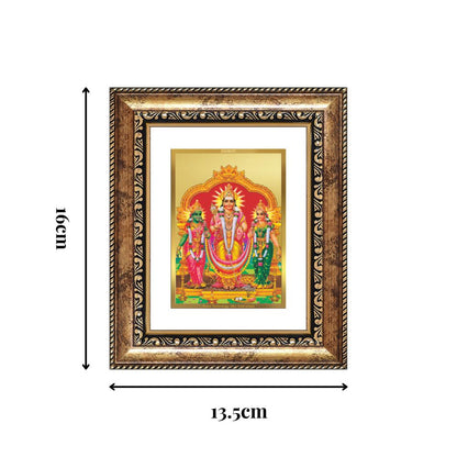 Diviniti 24K Gold Plated Murugan Velli Divine Table Top Frame for Home Mandir & Office Decor | Luxury Spiritual Gift