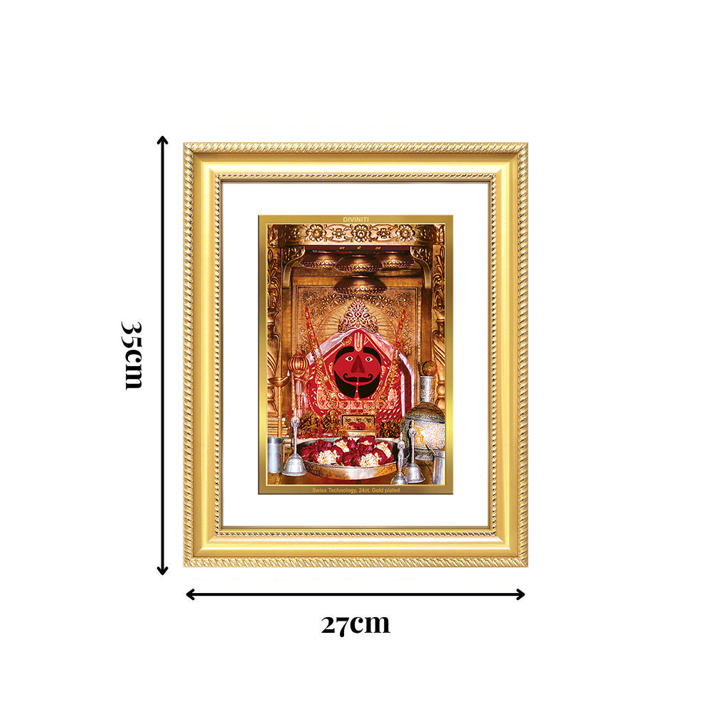 Diviniti 24K Gold Plated Salasar Balaji (Classic) Divine Wall Frame for Home Mandir & Office Decor | Luxury Spiritual Gift