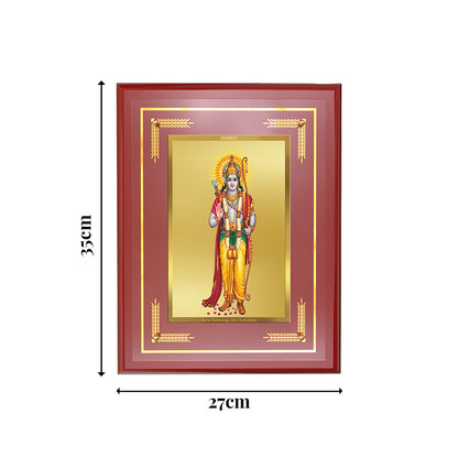 Diviniti Shree Ram Ji Wall Photo Frame in 24K Gold Plated Foil – Symbol of Dharma, Courage & Divine Blessings