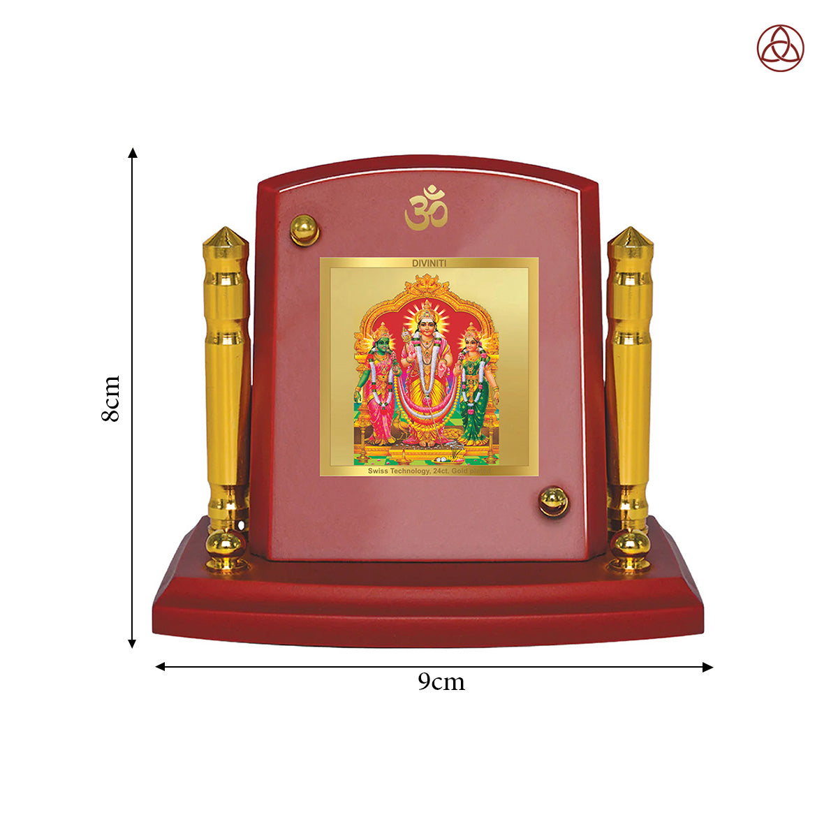 Lord Murugan with Valli | Divine Union Wall & Tabletop Photo Frame in 24K Gold Plated Foil