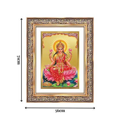 Diviniti 24K Gold Plated Lakshmi (Classic) Divine Wall Frame for Home Mandir & Office Decor | Luxury Spiritual Gift