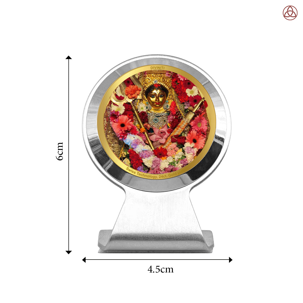 Katyani Mata | Divine Goddess Katyani Car Dashboard & Tabletop Photo Frame in 24K Gold Plated Foil