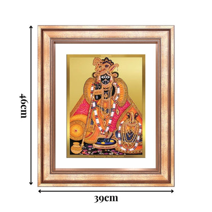 Diviniti 24K Gold Plated Banke Bihari Ji (Classic) Divine Wall Frame for Home Mandir & Office Decor | Luxury Spiritual Gift