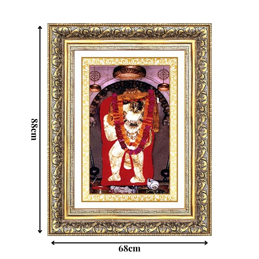 Diviniti 24K Gold Plated Mehndipur Balaji (Classic) Divine Wall Frame for Home Mandir & Office Decor | Luxury Spiritual Gift