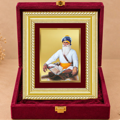 24K Gold-Plated Baba Deep Singh Frame | Premium Gift Box | 17.5x21.5 CM
