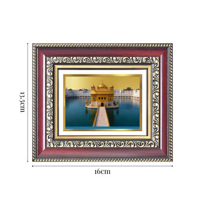 Diviniti 24K Gold Plated Golden Temple (Classic) Divine Table Top Frame for Home Mandir & Office Decor | Luxury Spiritual Gift