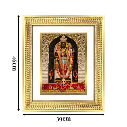 Diviniti 24K Gold Plated Ram Lalla (Classic) Divine Wall Frame for Home Mandir & Office Decor | Luxury Spiritual Gift