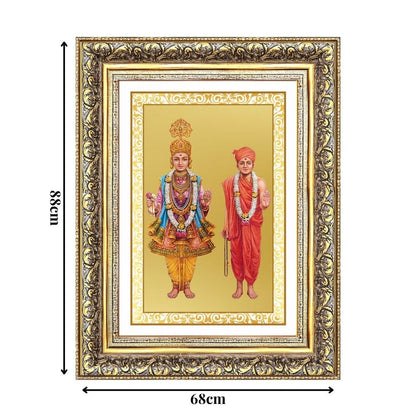 Diviniti 24K Gold Plated Swaminarayan (Classic) Divine Wall Frame for Home Mandir & Office Decor | Luxury Spiritual Gift