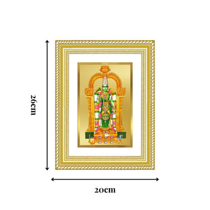 Diviniti 24K Gold Plated Meenakshi Amman (Classic) Divine Wall Frame for Home Mandir & Office Decor | Luxury Spiritual Gift