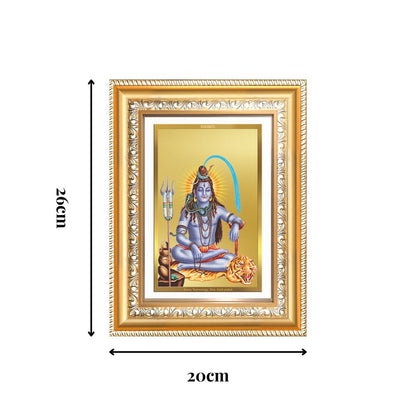 Diviniti 24K Gold Plated Shiva (Classic) Divine Wall Frame for Home Mandir & Office Decor | Luxury Spiritual Gift