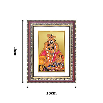 Diviniti 24K Gold Plated Banke Bihari Ji (Classic) Divine Wall Frame for Home Mandir & Office Decor | Luxury Spiritual Gift