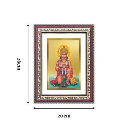 Diviniti 24K Gold Plated Ashirwad Hanuman (Classic) Divine Wall Frame for Home Mandir & Office Decor | Luxury Spiritual Gift