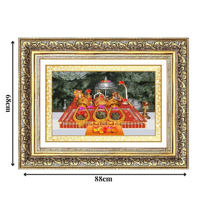 Diviniti 24K Gold Plated Mata Ka Darbar (Classic) Divine Wall Frame for Home Mandir & Office Decor | Luxury Spiritual Gift
