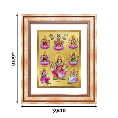 Diviniti 24K Gold Plated Ashtalakshmi Divine Wall Frame for Home Mandir & Office Decor | Luxury Spiritual Gift