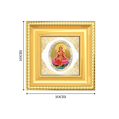Goddess Lakshmi | Divine Goddess of Wealth Royal Tabletop Photo Frame in 24K Gold Plated Foil