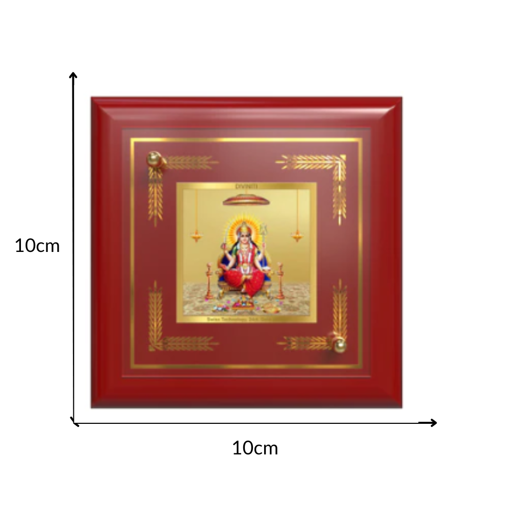Santoshi Mata | Goddess of Contentment & Fulfilment Tabletop Frame in 24K Gold Plated Foil