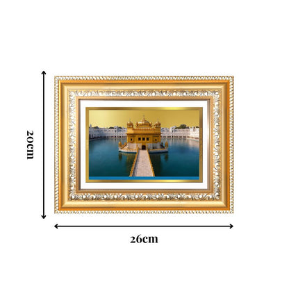 Diviniti 24K Gold Plated Golden Temple (Classic) Divine Wall Frame for Home Mandir & Office Decor | Luxury Spiritual Gift