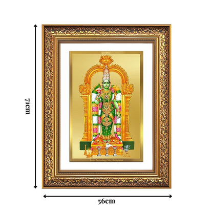 Diviniti 24K Gold Plated Meenakshi Amman (Classic) Divine Wall Frame for Home Mandir & Office Decor | Luxury Spiritual Gift