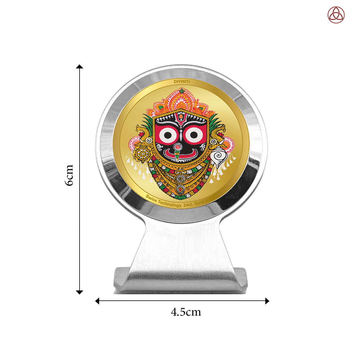Jagannath | Divine Lord Jagannath Car Dashboard & Tabletop Photo Frame in 24K Gold Plated Foil