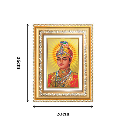 Diviniti 24K Gold Plated Guru Harkrishan Sahib Ji (Classic) Sacred Sikh Wall Frame for Home Decor & Office Ambiance | Premium Spiritual Gift