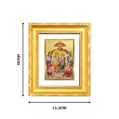 Diviniti 24K Gold Plated Ram Darbar Divine Table Top Frame for Home Mandir & Office Decor | Luxury Spiritual Gift