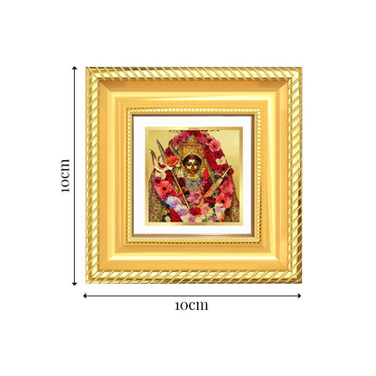 Diviniti Katyayani Mata Tabletop Photo Frame in 24K Gold Plated Foil | Strength, Courage & Divine Blessings | DG015S1A (10x10 CM)