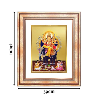 Diviniti 24K Gold Plated Vishvakarma (Classic) Divine Wall Frame for Home Mandir & Office Decor | Luxury Spiritual Gift