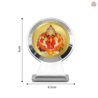 Lord Siddhivinayak | Giver of Auspicious Beginnings & Fulfilled Wishes Car Dashboard Frame in 24K Gold Plated Foil