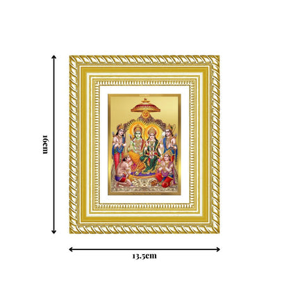 Diviniti 24K Gold Plated Ram Darbar Divine Table Top Frame for Home Mandir & Office Decor | Luxury Spiritual Gift
