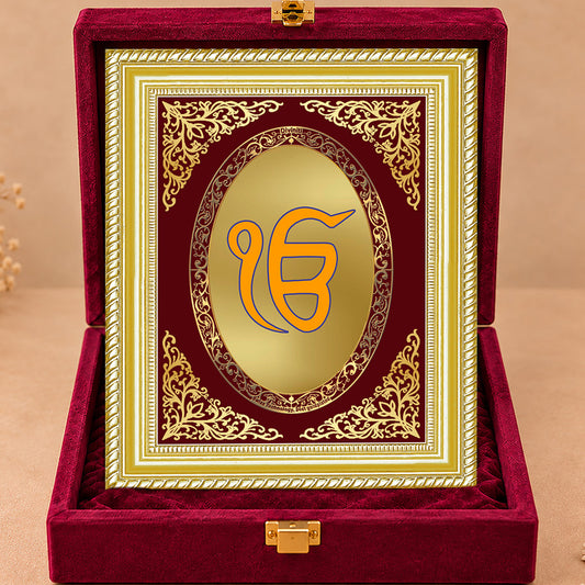 24K Gold-Plated Ik Onkar Frame | Premium Gift Box | 27x35 CM