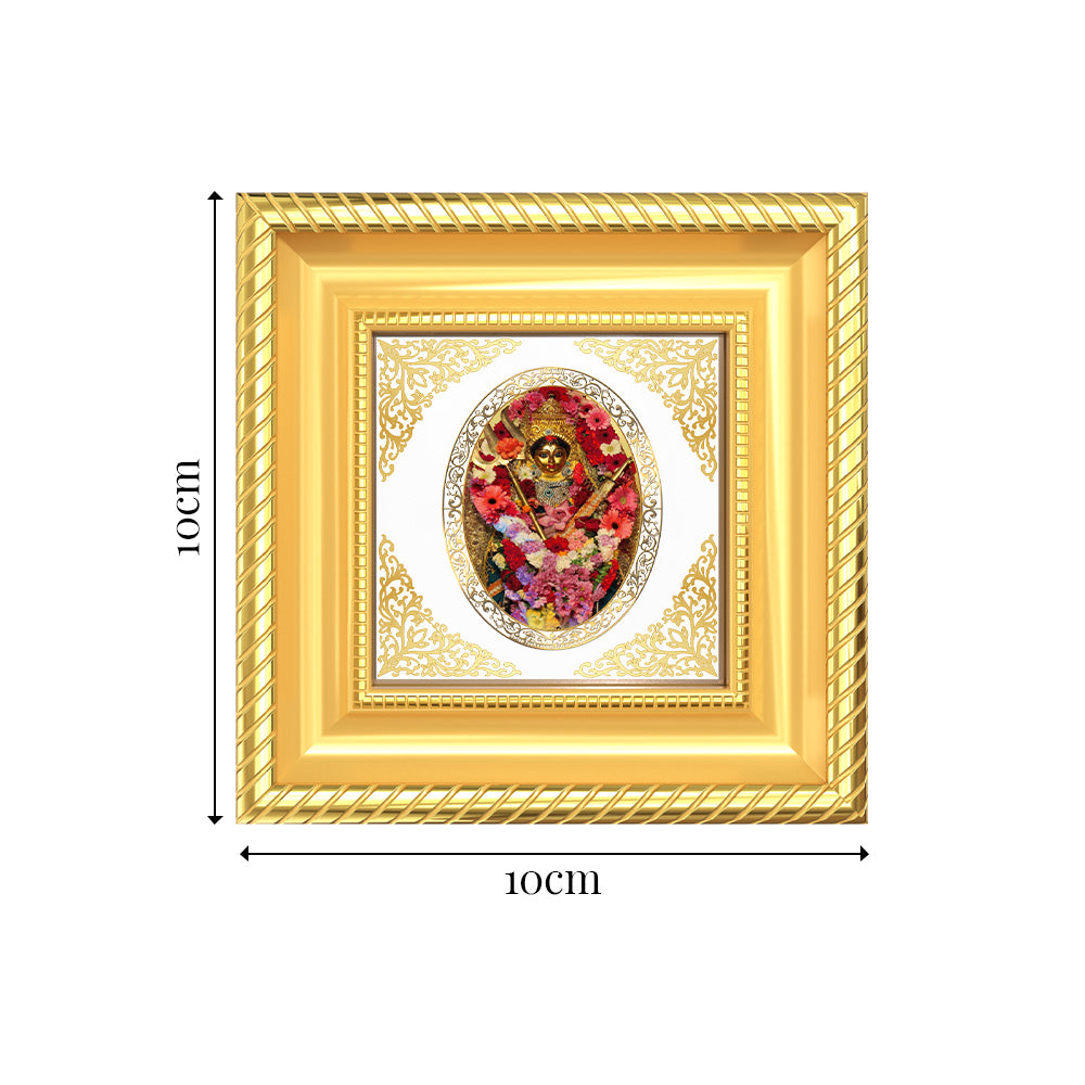 Katyayani Mata | Divine Goddess Royal Tabletop Photo Frame in 24K Gold Plated Foil