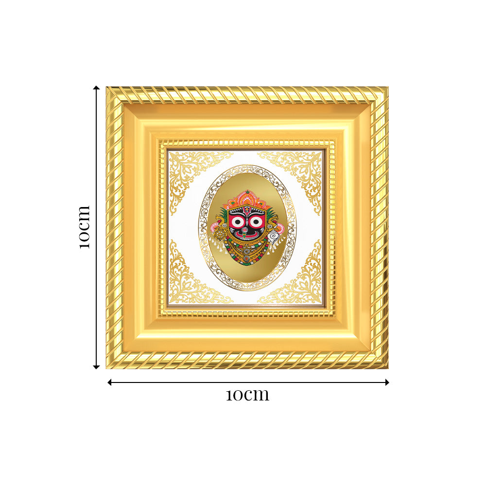 Lord Jagannath | Divine Krishna Form Royal Tabletop Photo Frame in 24K Gold Plated Foil
